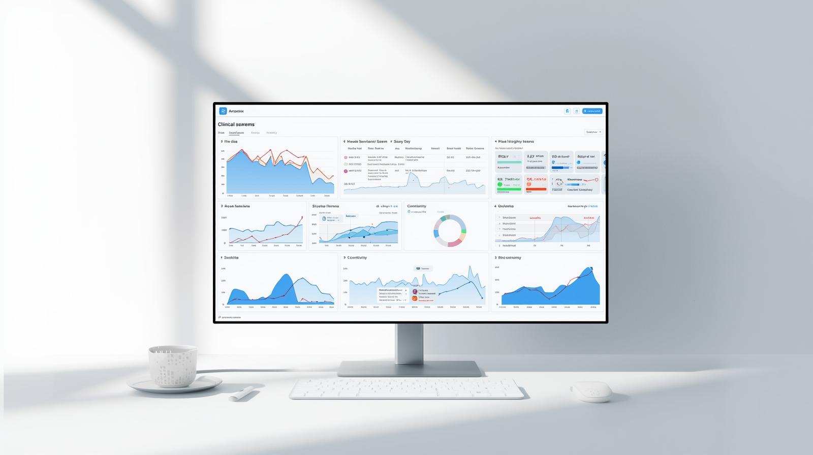 Compliance dashboards showing completion, wear-time, device health, and intervention outcomes